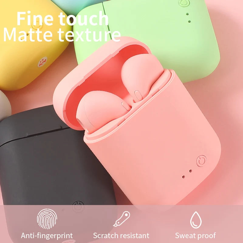 I12 Macaron Bluetooth Headset Matte Sports Binaural Wireless I12tws Bluetooth Headset 5.0