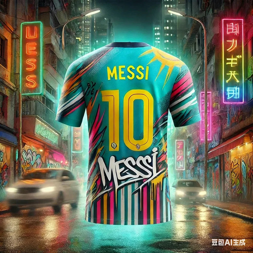 2026 Men's Messi Champions 3D T-Shirt, World Cup #10 Print, Quick-Dry Breathable, Daily/Outdoor Fan Commemorative Wear