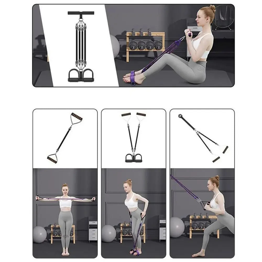 Fitness Pull Pedal Exercise At Home Fitness Exercise Resistance Band Sports Weight Loss Thin Belly Yoga Shaping Exerciser