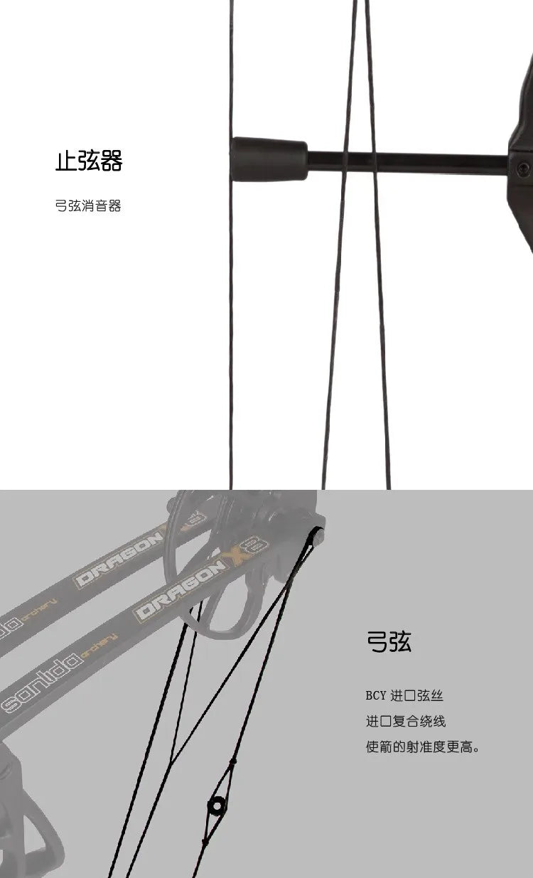 Sanlida Dragon X8 Compound Bow set Adjustable Draw Length Weight Archery Shooting Outdoor Sports