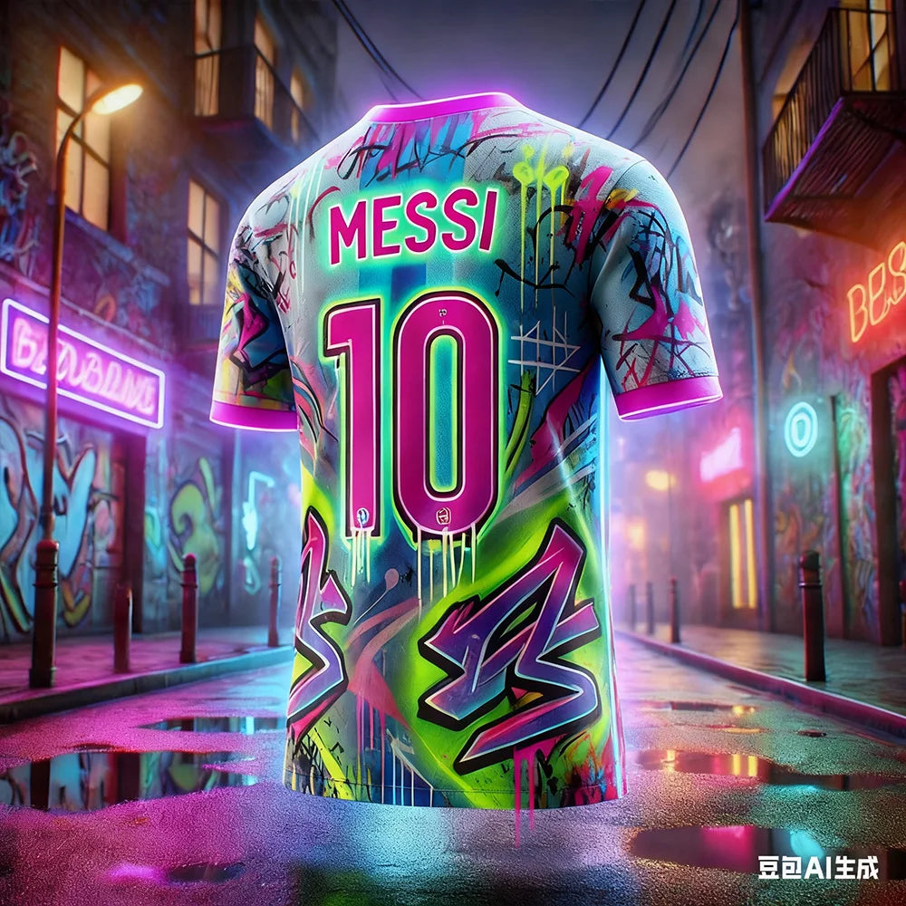2026 Men's Messi Champions 3D T-Shirt, World Cup #10 Print, Quick-Dry Breathable, Daily/Outdoor Fan Commemorative Wear