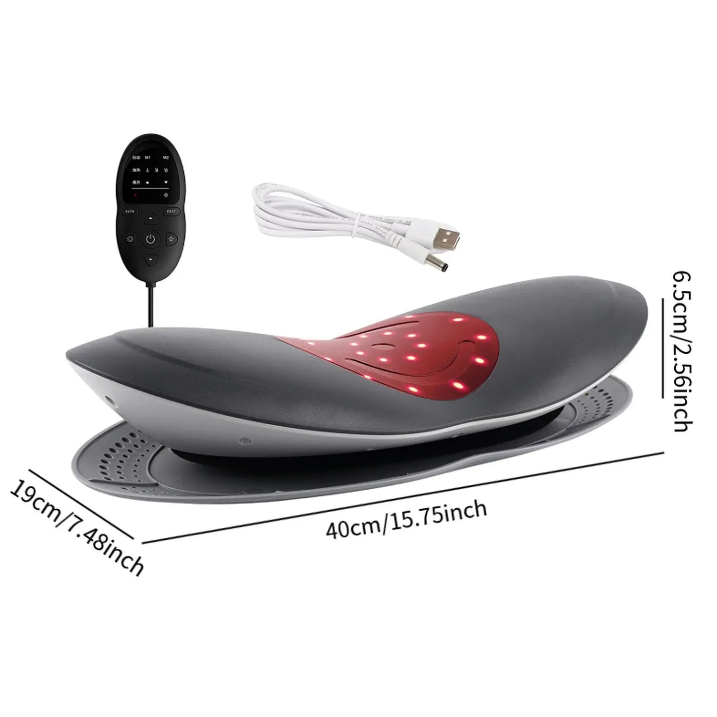 Traction Device, Massager for Women Men Relaxation Portable Sturdy for Lower Back Electric Back Stretcher