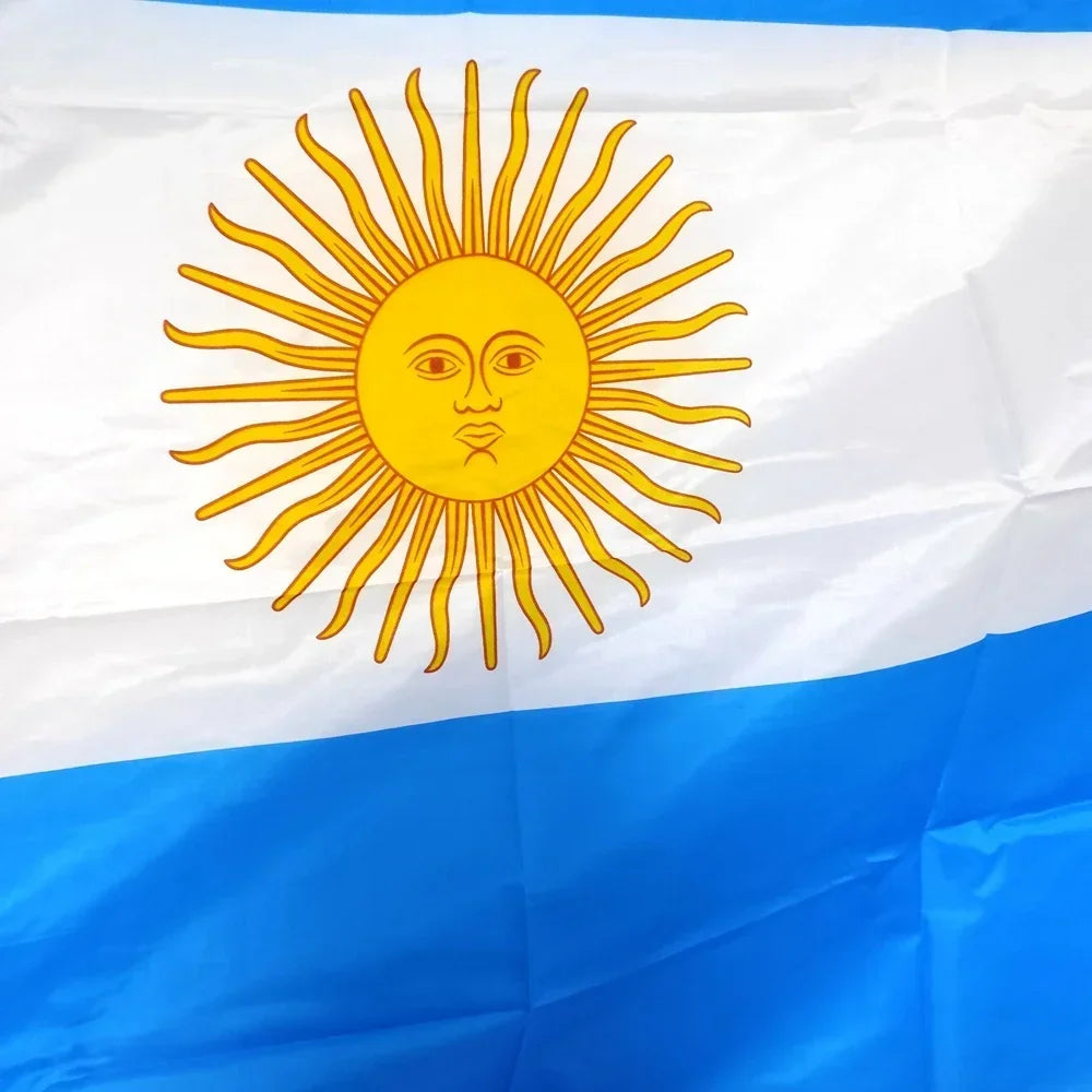 Argentina National Flag 3x5ft (90x150cm) Premium Polyester Outdoor/Indoor Flag for Sports Events & World Cup Decor