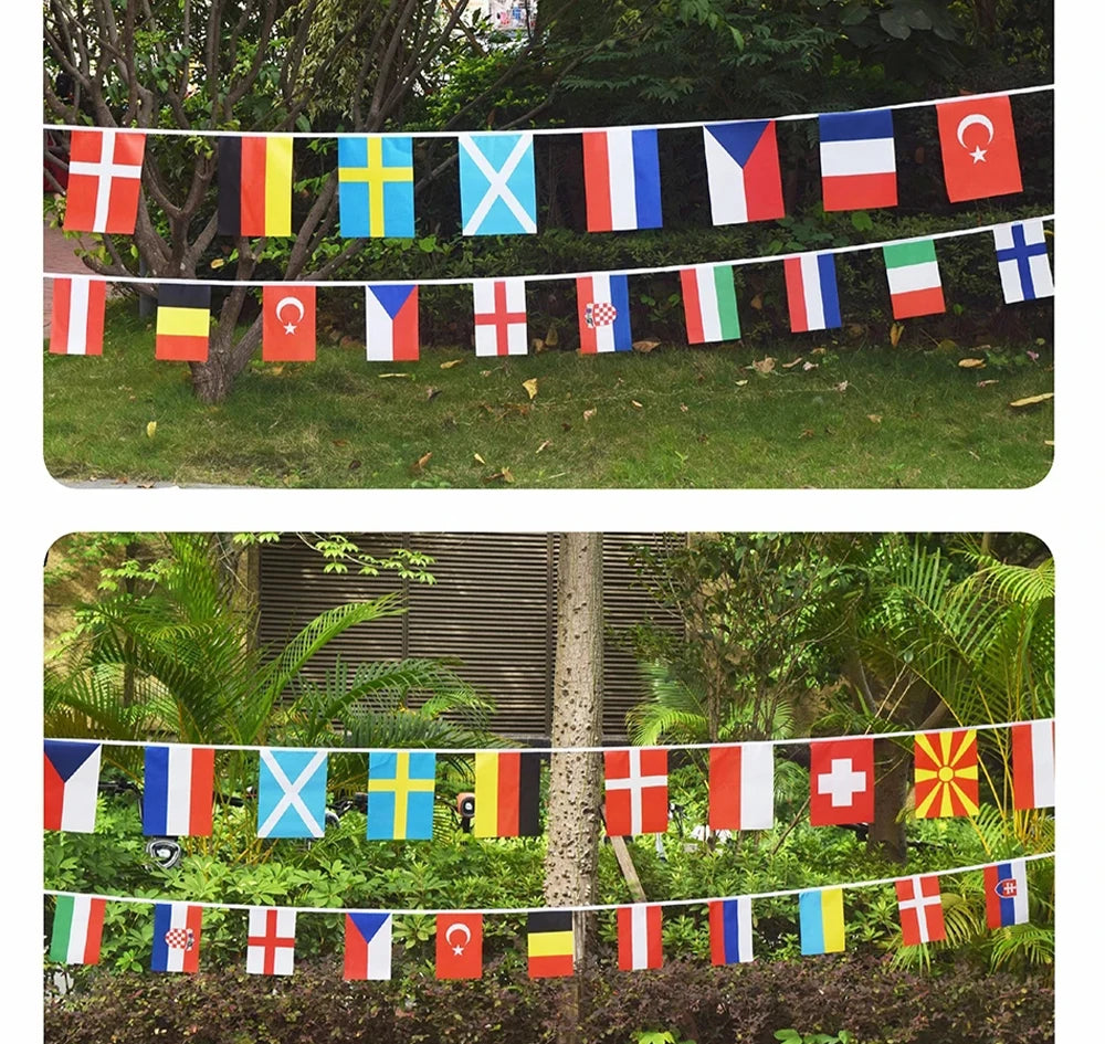 xvggdg  24/100   world Countries cup   14x21cm  National banner String Flag Countries Around The World Nations Flag For Party