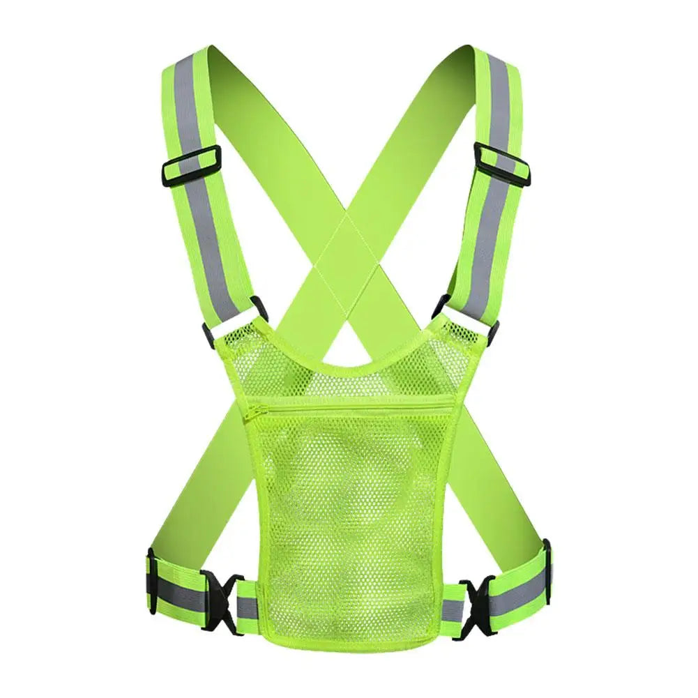 Outdoor Cycling Vests Safety Reflective Vest LED Running Light Adjustable Cycling Vest Night Warning Work Sports Vest