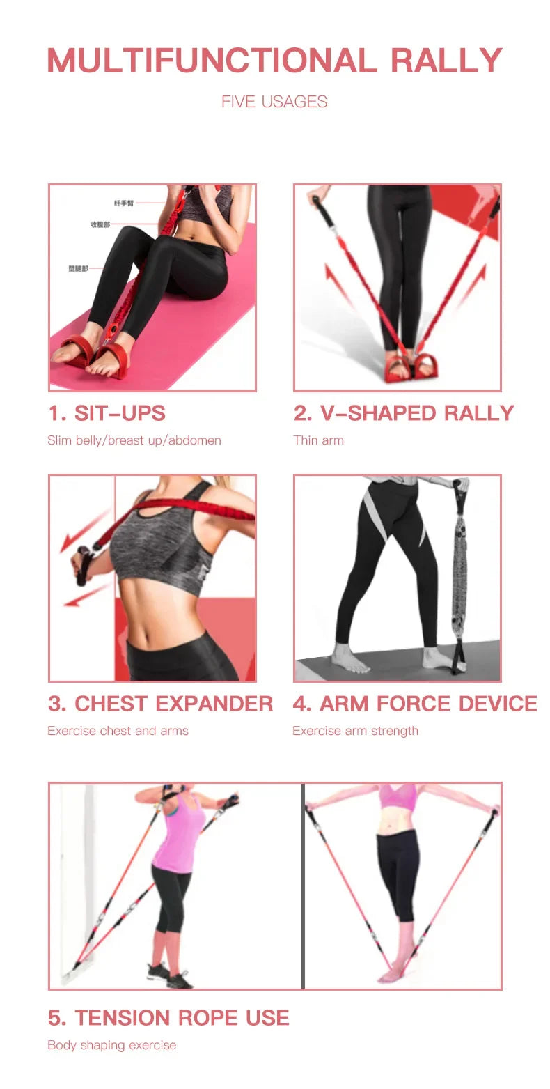 Fitness Pull Pedal Exercise At Home Fitness Exercise Resistance Band Sports Weight Loss Thin Belly Yoga Shaping Exerciser