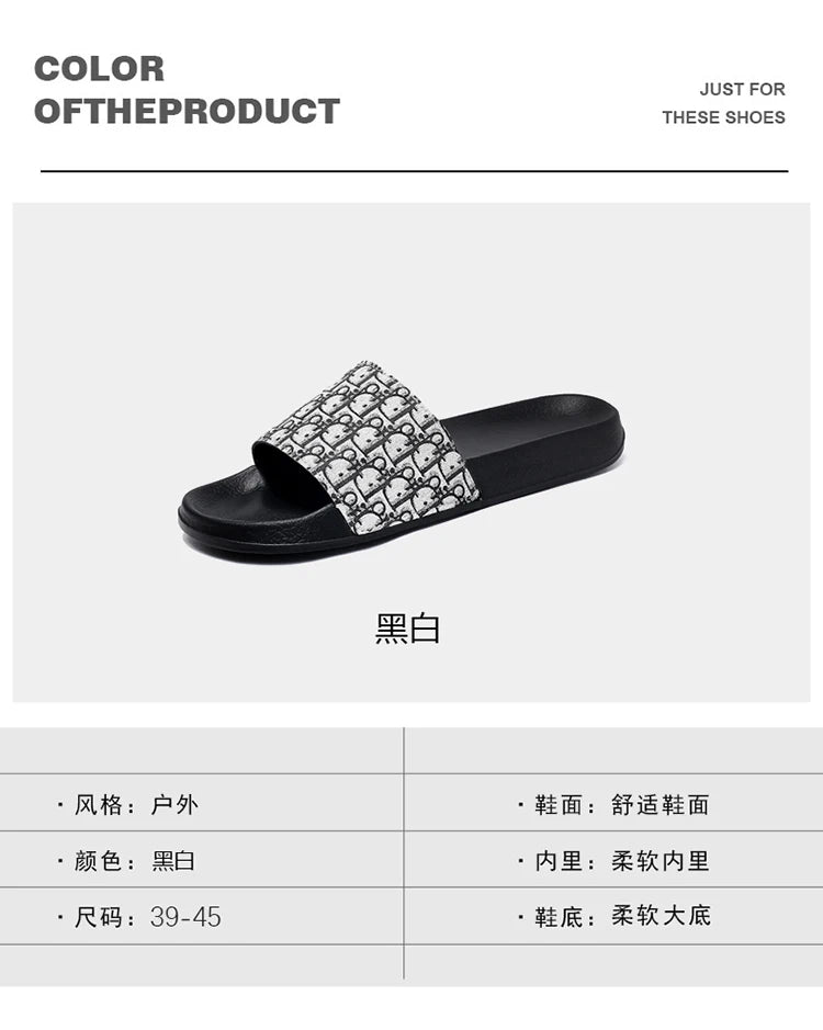 Men's Slippers Beach Slippers Slip-On Sandals39-45 2025Summer Breathable Season Comfortable Sneaker