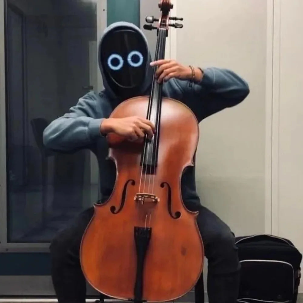 Bluetooth App Controlled LED Mask Gesture Sensor Programmable Light Up Face Changing Cyberpunk Halloween Cosplay Party Rave