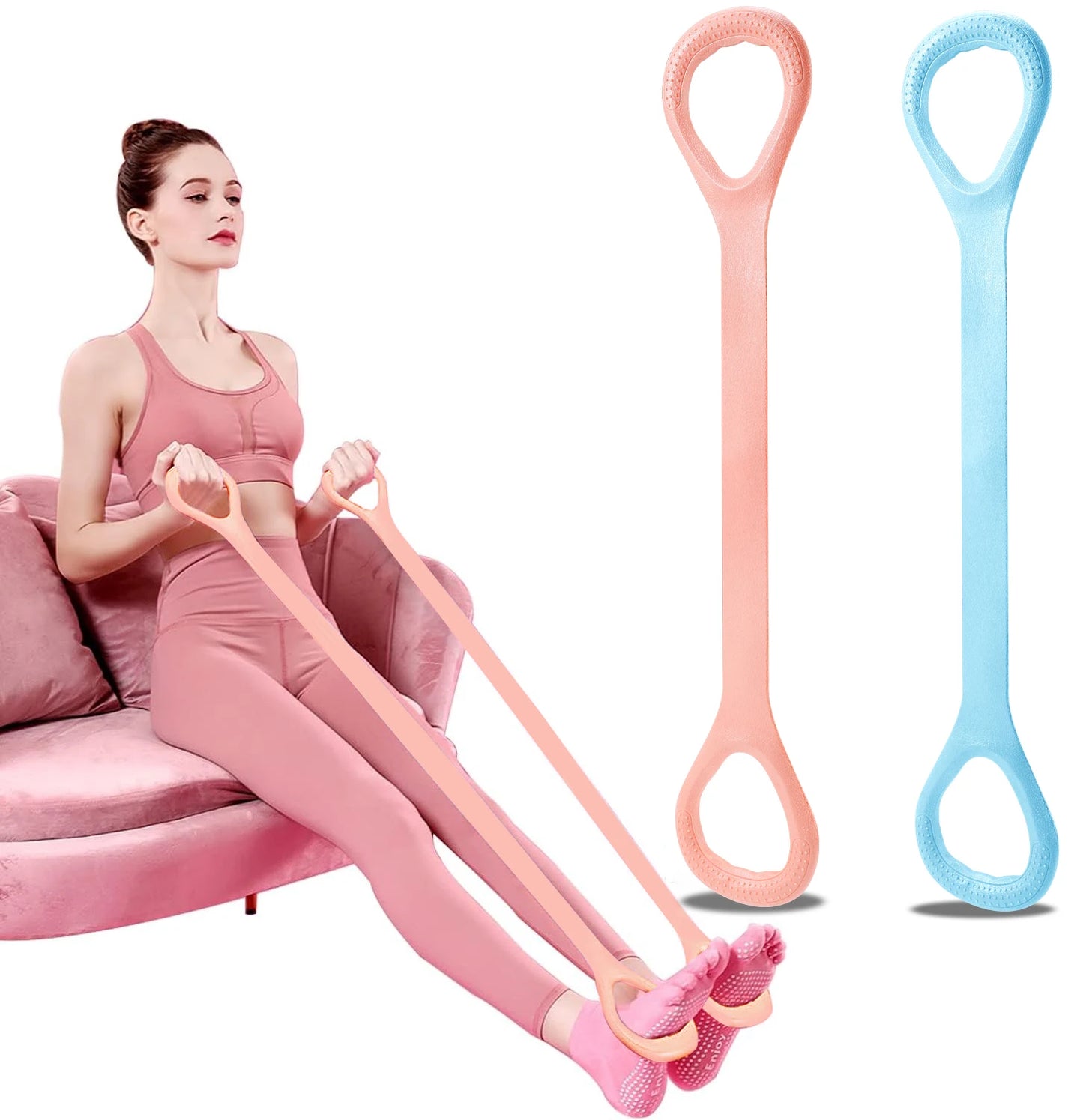 8-shaped Fitness Resistance Band Sports Workout Elastic Band Home Fitness Rubber Pull Rope Yoga Training Exercise Gym Equipment