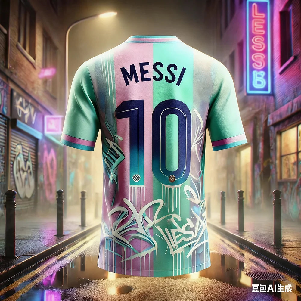 2026 Men's Messi Champions 3D T-Shirt, World Cup #10 Print, Quick-Dry Breathable, Daily/Outdoor Fan Commemorative Wear