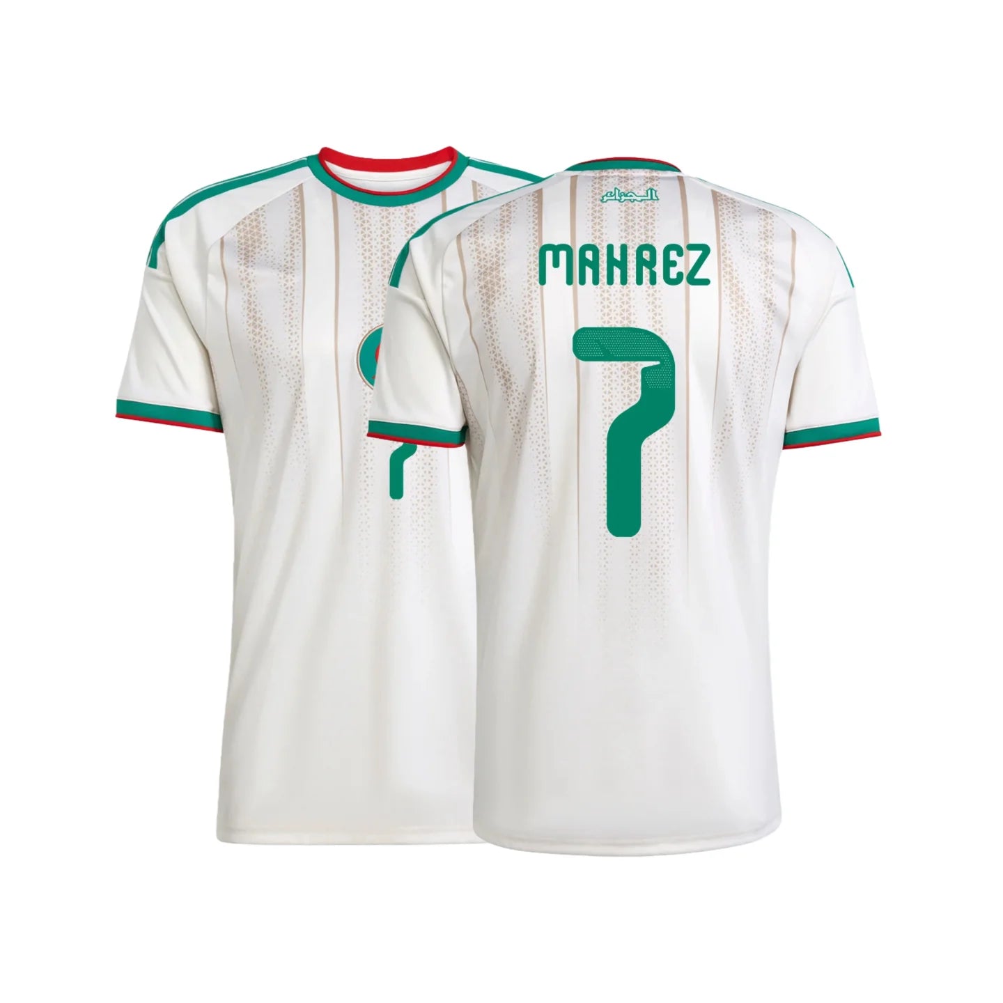 Hot Algeria Style 2526 Home Away NO.07 Football Jerseys  Short Sleeved Sports T-shirt Suitable for Adults Children's Comfortable