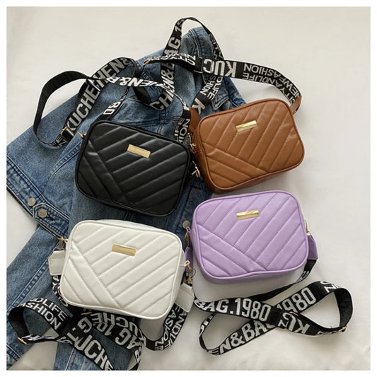 Minimalist Mini Fashionable Quilted Crossbody Bag Wallet, Trendy PU Shoulder Bag, WOMEN'S Casual Handbag and Mobile Phone Wallet