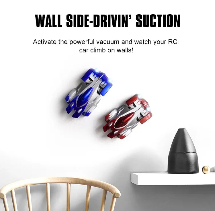 RC Car Climbing Wall Stunt Cars With LED Remote Control Racing Vehicle Anti Gravity Ceiling 360° Rotating Electronic Car Toys