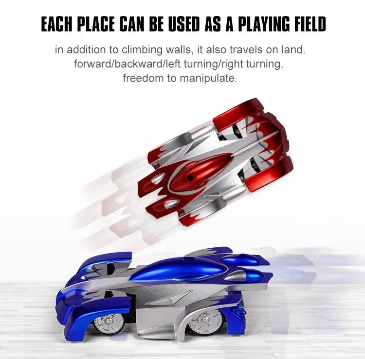 RC Car Climbing Wall Stunt Cars With LED Remote Control Racing Vehicle Anti Gravity Ceiling 360° Rotating Electronic Car Toys