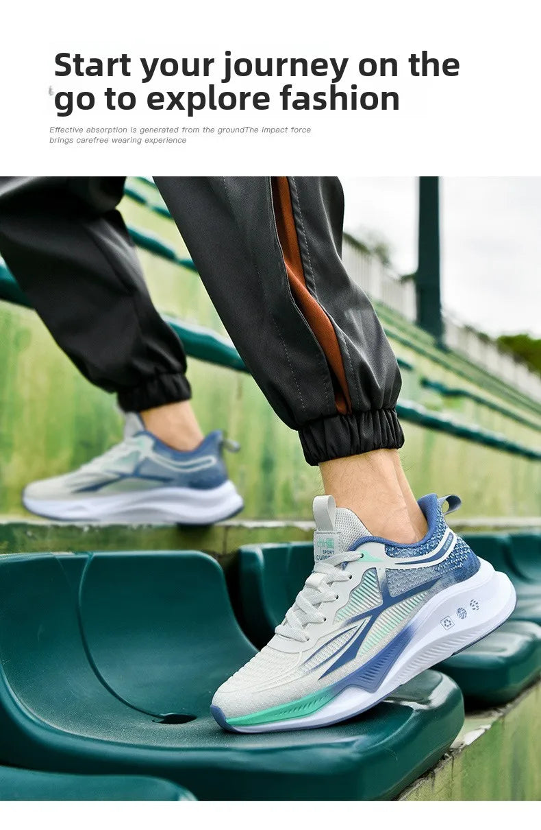 New Running Shoes Summer Tenis Masculino New Fitness Test Middle School Students Bounce Cushioning Sneakers Men's Shoes