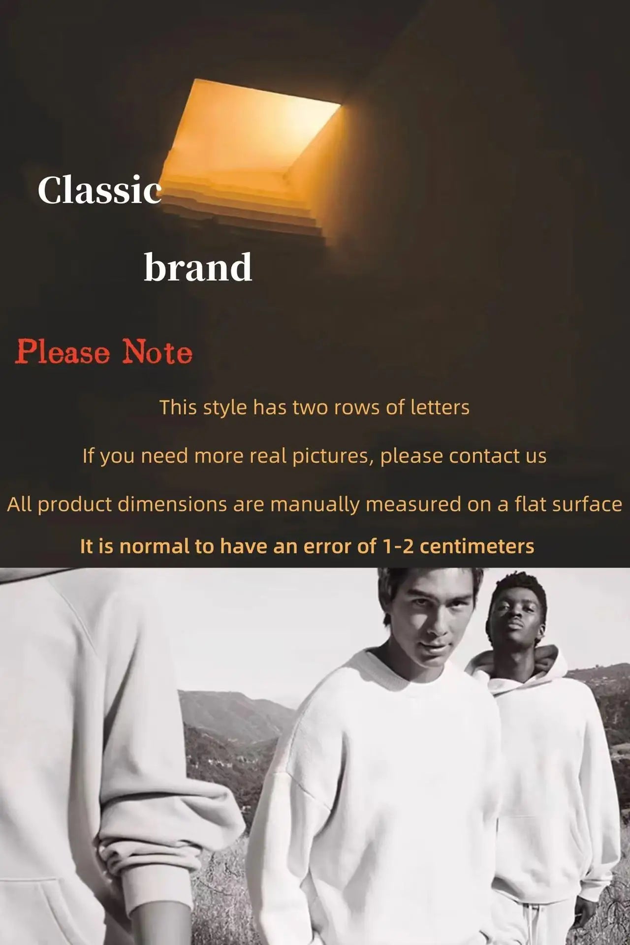 Season 8 Classic brand Men's Hoodies Luxury Design Back Plush Letter Cotton Hoodie Classic Brand Loose High Street Couple Set