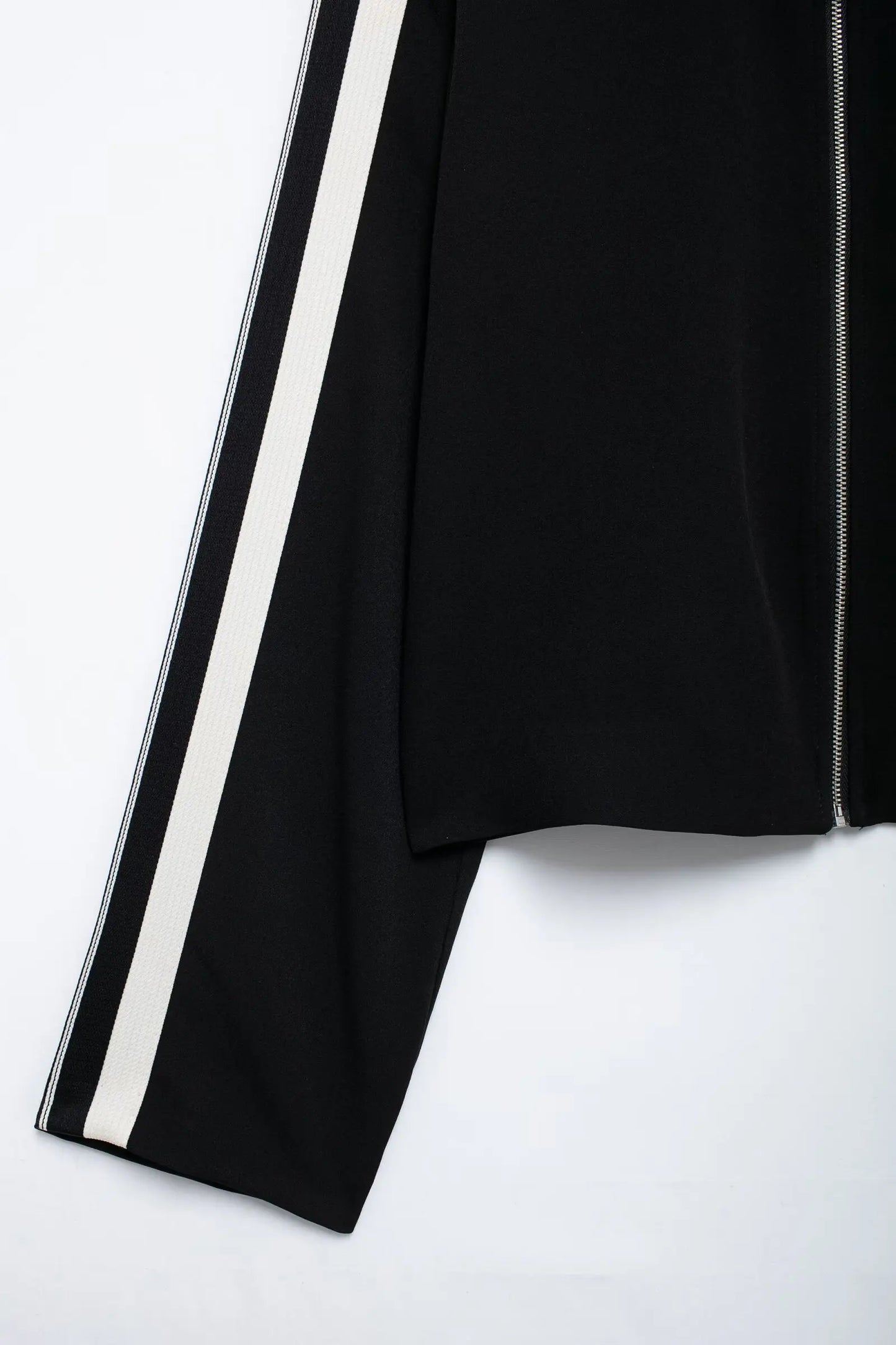 2024 New Women Casual Black Trousers Suits Sports Short Jacket + Female Vinatge Black White Patchwork Baggy Pants Street