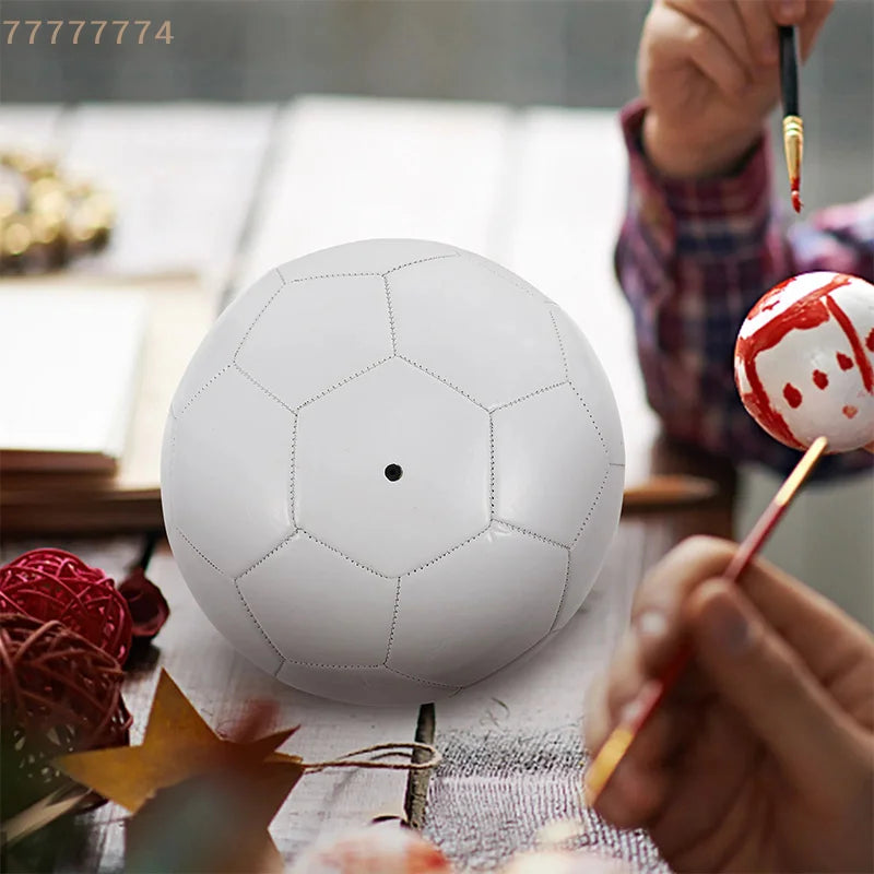 Lightweight PVC Football Toy for Kids & Adults Official Size Educational Sports Plaything DIY Gift White Soccer Ball Size 5